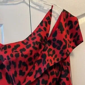 Lavish alice red leopard print dress hot sale